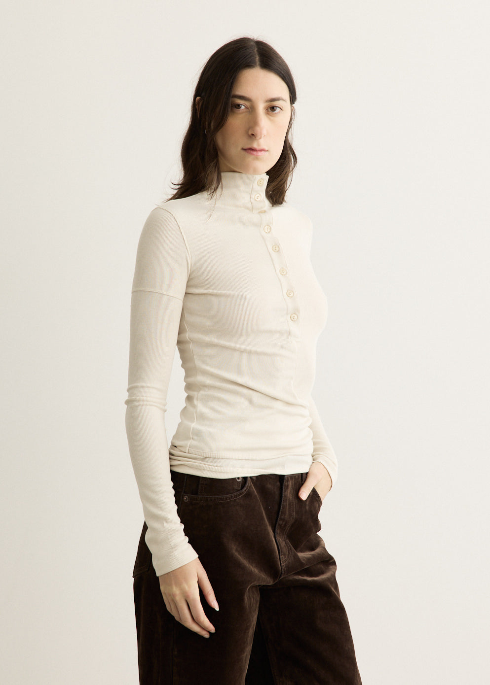 Button Up Wrap T-Shirt