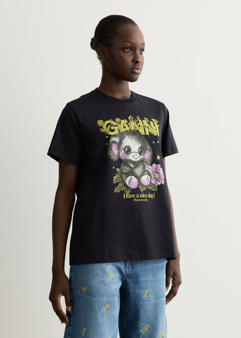 Basic Cotton Jersey Monkey T-Shirt
