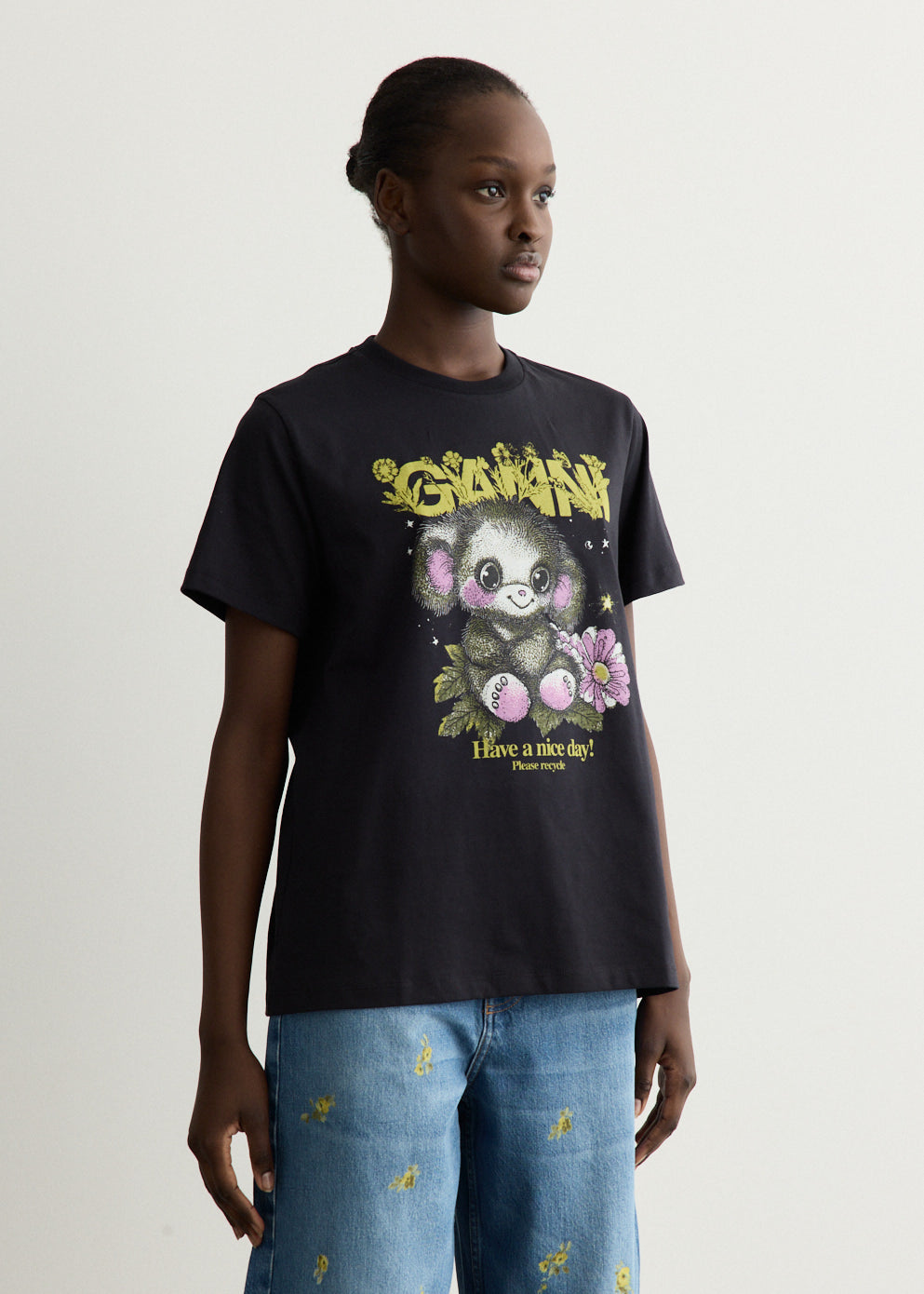 Basic Cotton Jersey Monkey T-Shirt