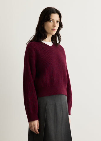 Adore Cropped V Neck Jumper