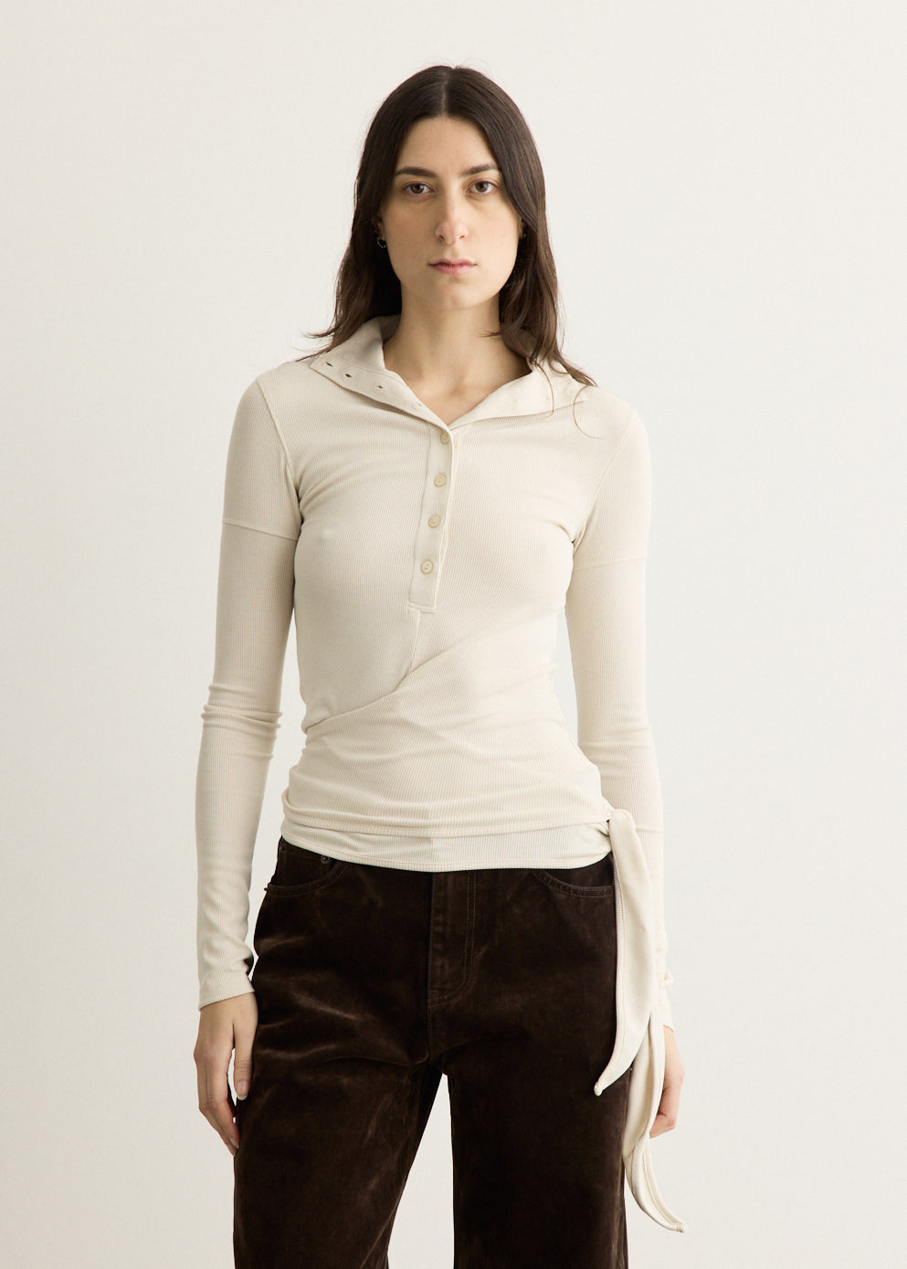 Button Up Wrap T-Shirt