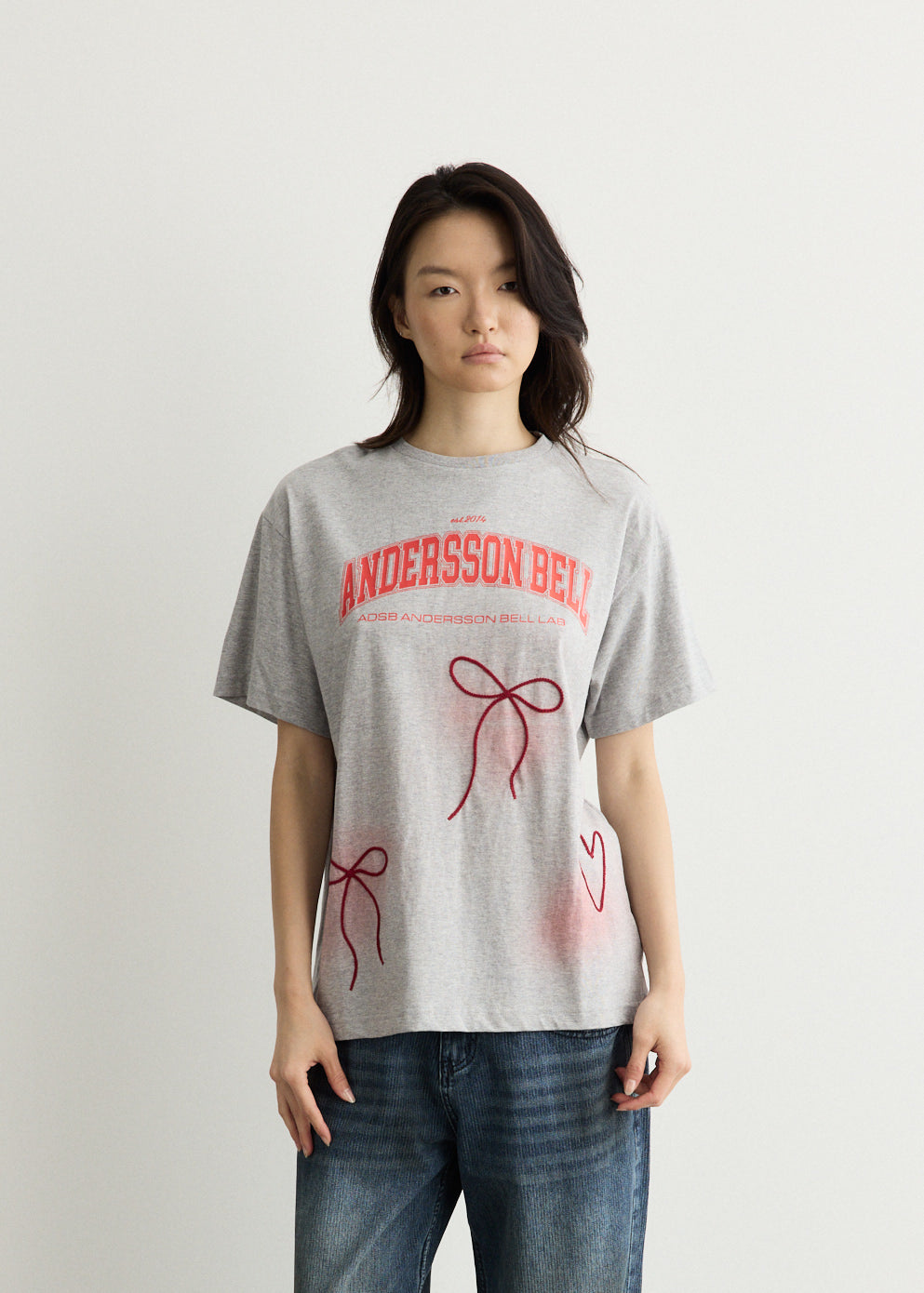 Ribbon Embroidery Spray T-Shirt