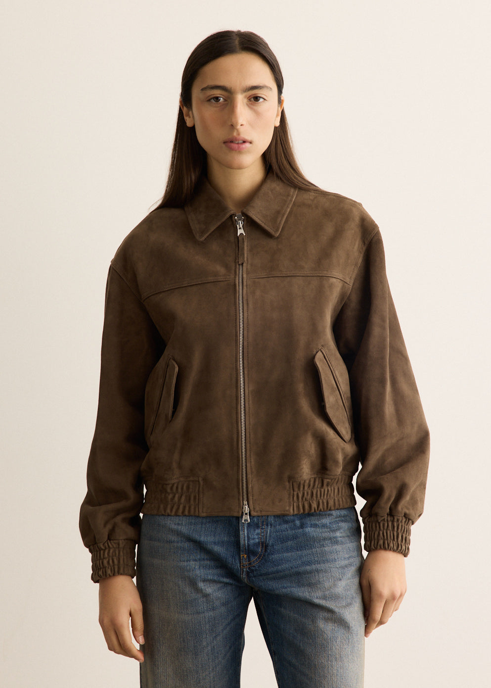 Unisex Refined Suede Blouson