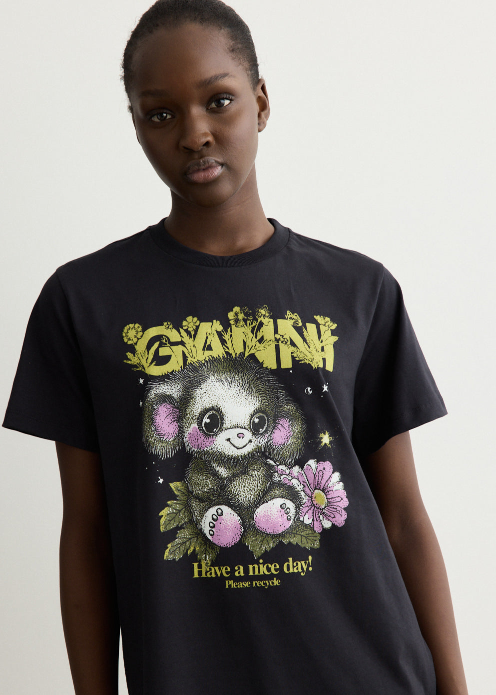 Basic Cotton Jersey Monkey T-Shirt