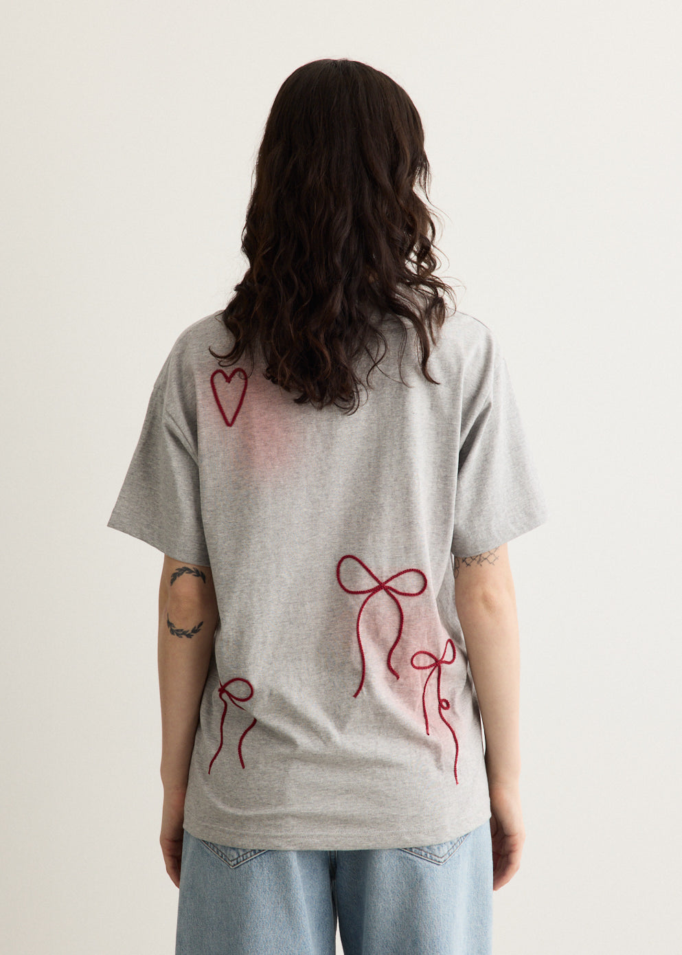 Ribbon Embroidery Spray T-Shirt