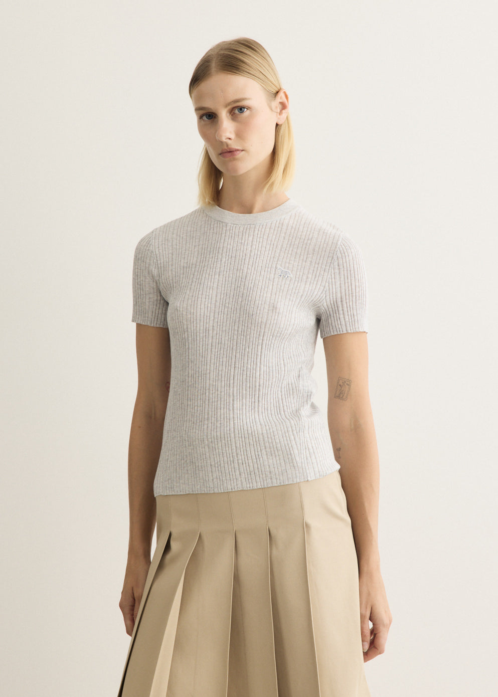 Baby Fox Fine Rib Knitted T-Shirt