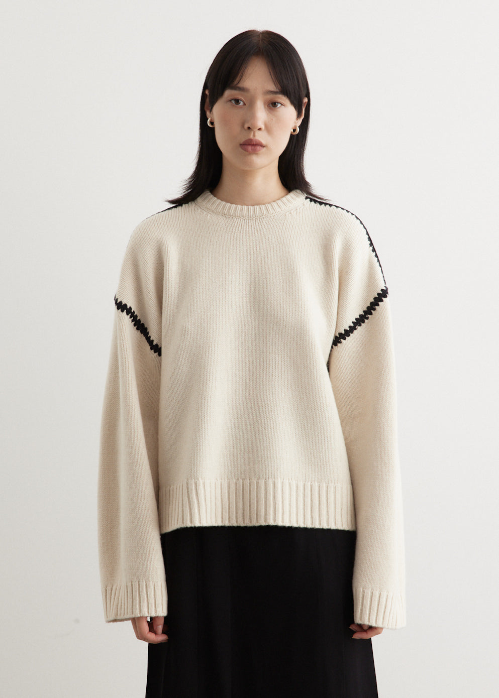 Embroidered Wool Cashmere Knit