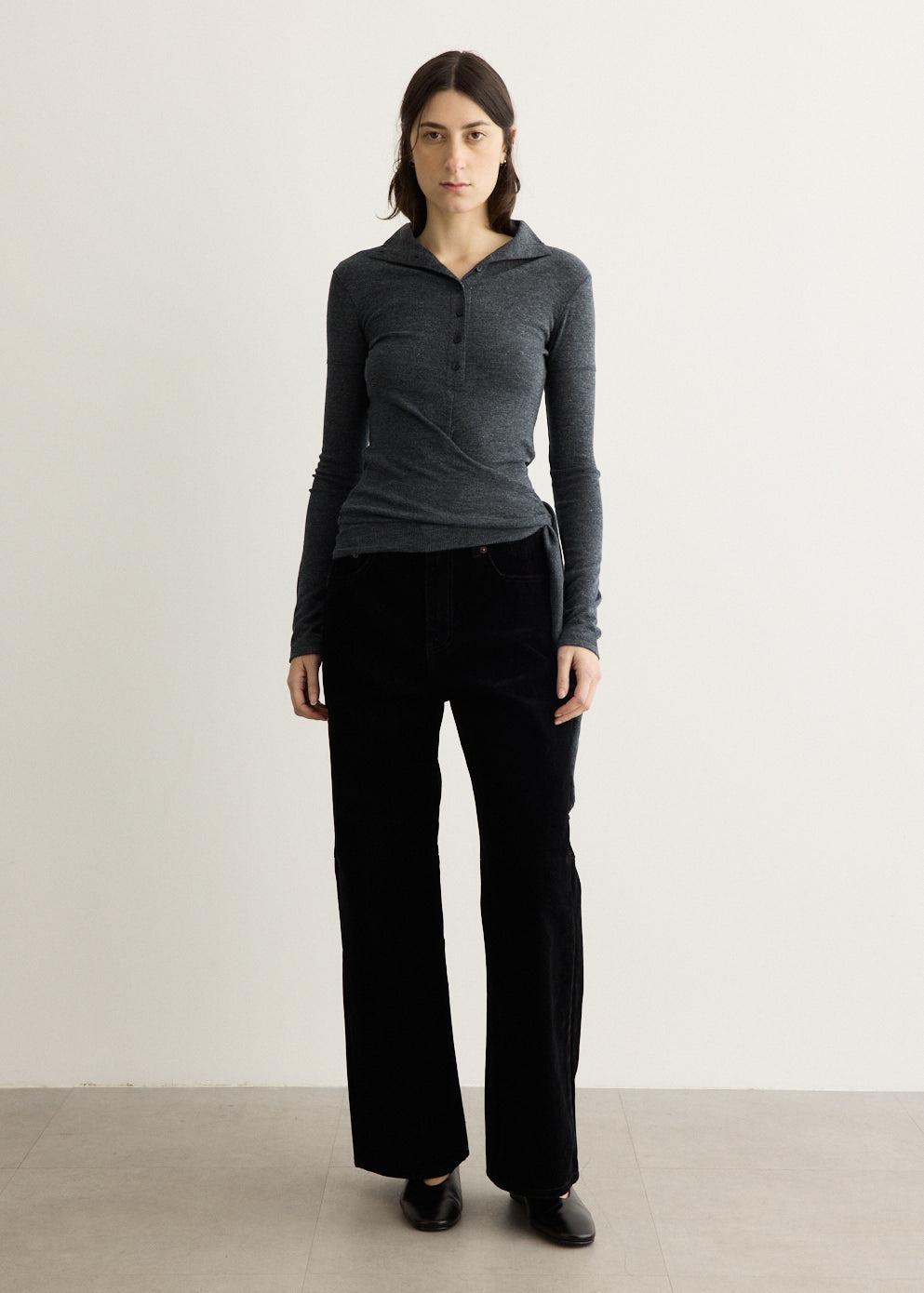 Button Up Wrap T-Shirt