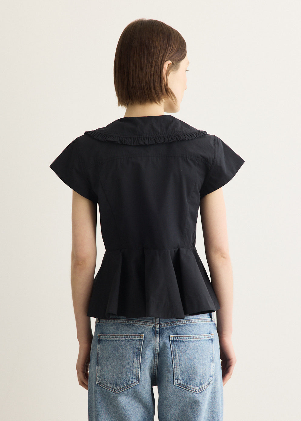 Regenerative Cotton Poplin Collar Blouse