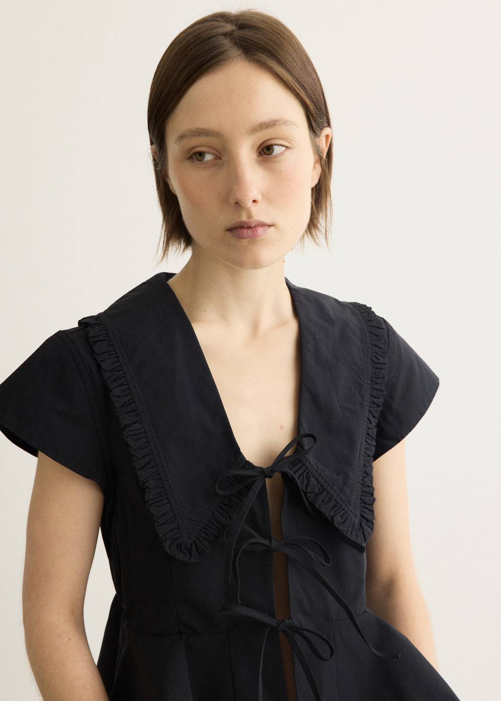Regenerative Cotton Poplin Collar Blouse