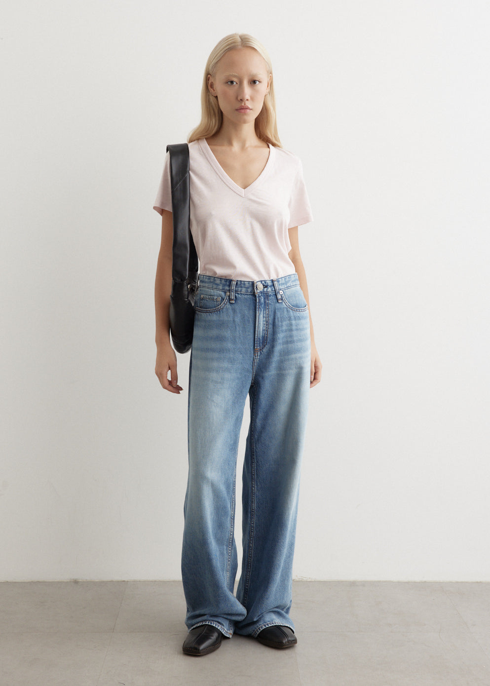 Slub V-Neck T-Shirt