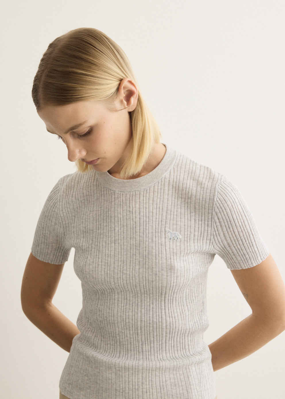 Baby Fox Fine Rib Knitted T-Shirt