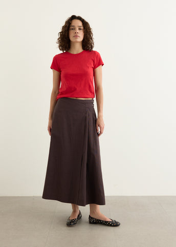 Savile Buckle Wrap Skirt