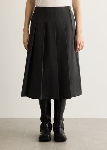 Acadamie Pleated Midi Skirt