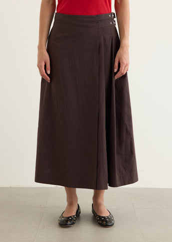 Savile Buckle Wrap Skirt