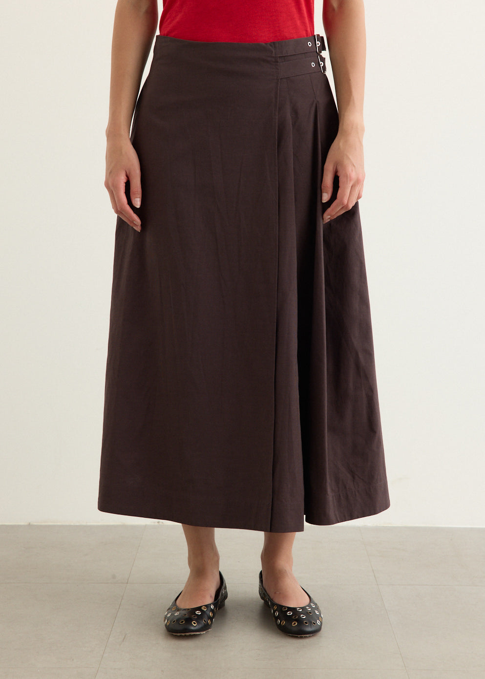Savile Buckle Wrap Skirt