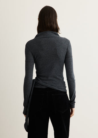 Button Up Wrap T-Shirt