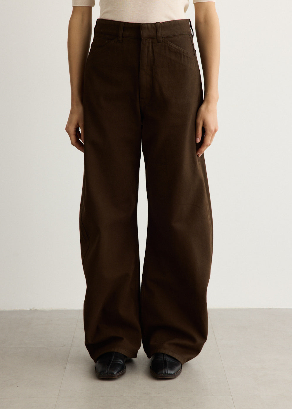 High Waisted Curved Pants