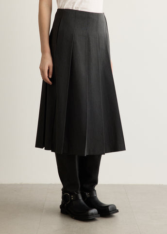Acadamie Pleated Midi Skirt