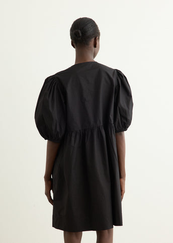 Cotton Poplin Tie String Mini Dress