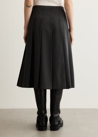 Acadamie Pleated Midi Skirt