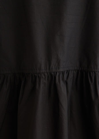 Cotton Poplin Tie String Mini Dress