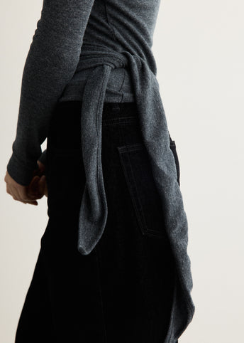 Button Up Wrap T-Shirt
