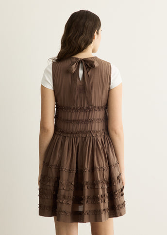 Reed Drop Waist Ruffle Midi Dress