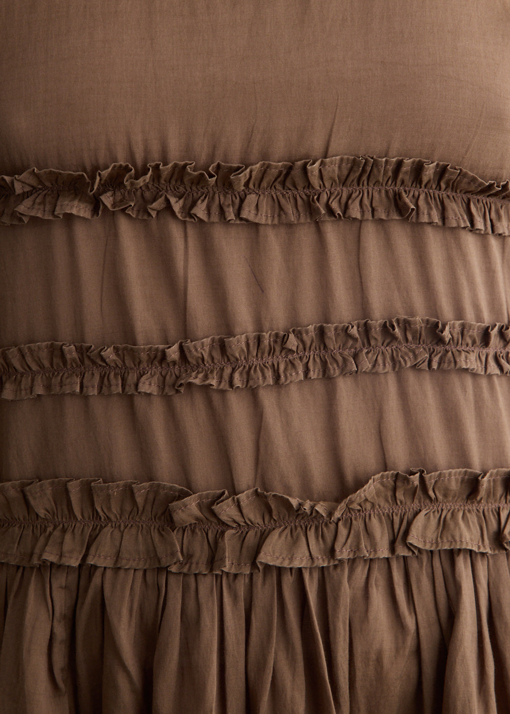 Reed Drop Waist Ruffle Midi Dress