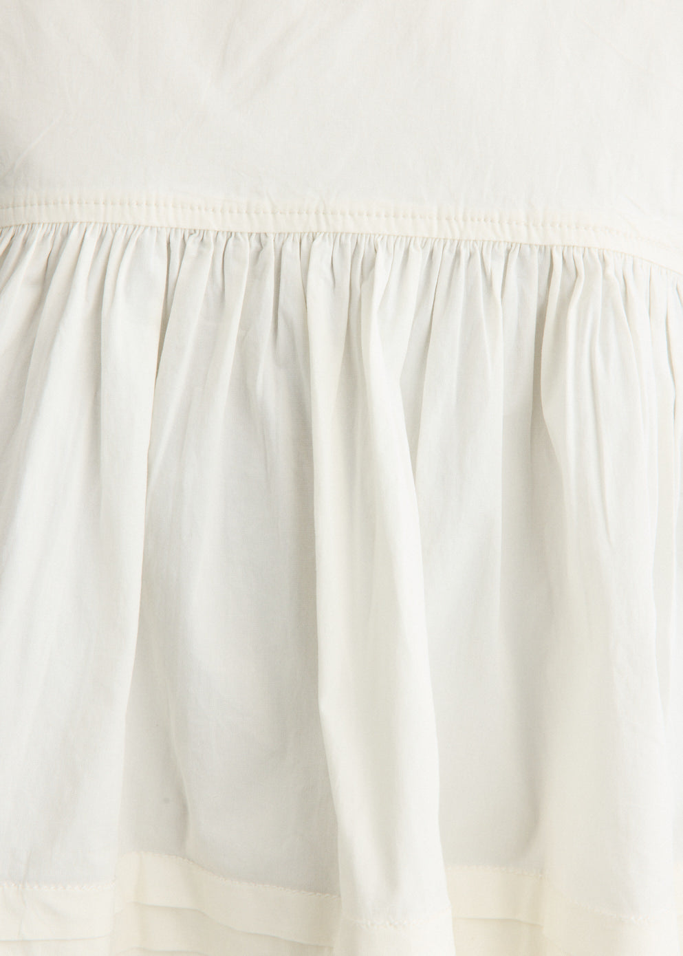 Stretch Cotton Frill Sleeve Top