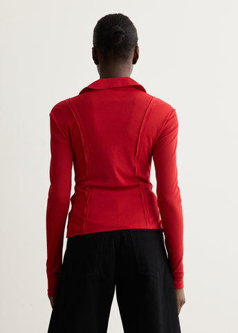 Long Sleeve Tie Blouse