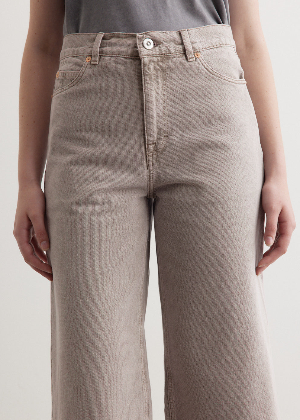 Half Cut Pink Cast Chain Twill Jeans