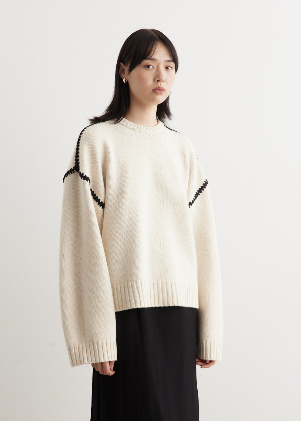 Embroidered Wool Cashmere Knit