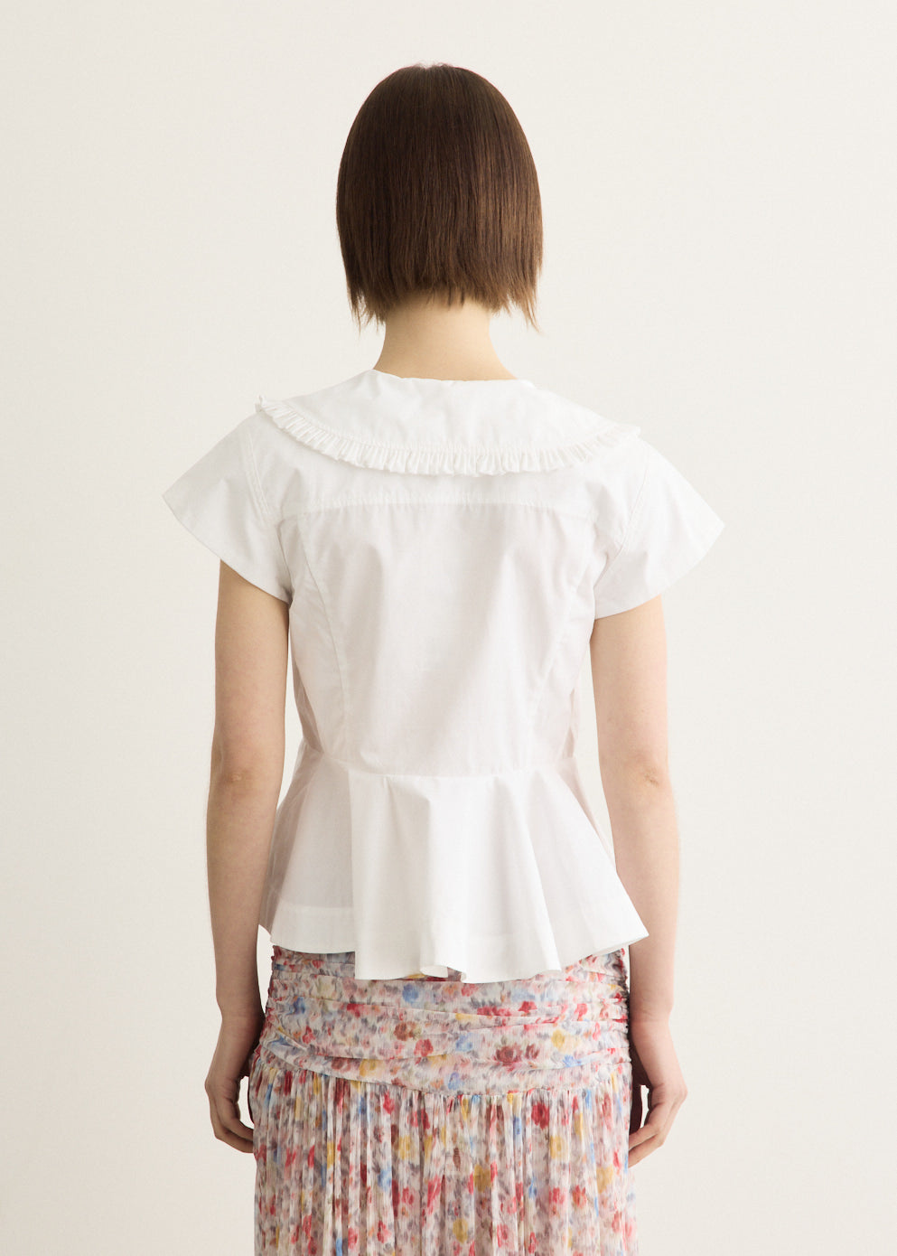 Regenerative Cotton Poplin Collar Blouse