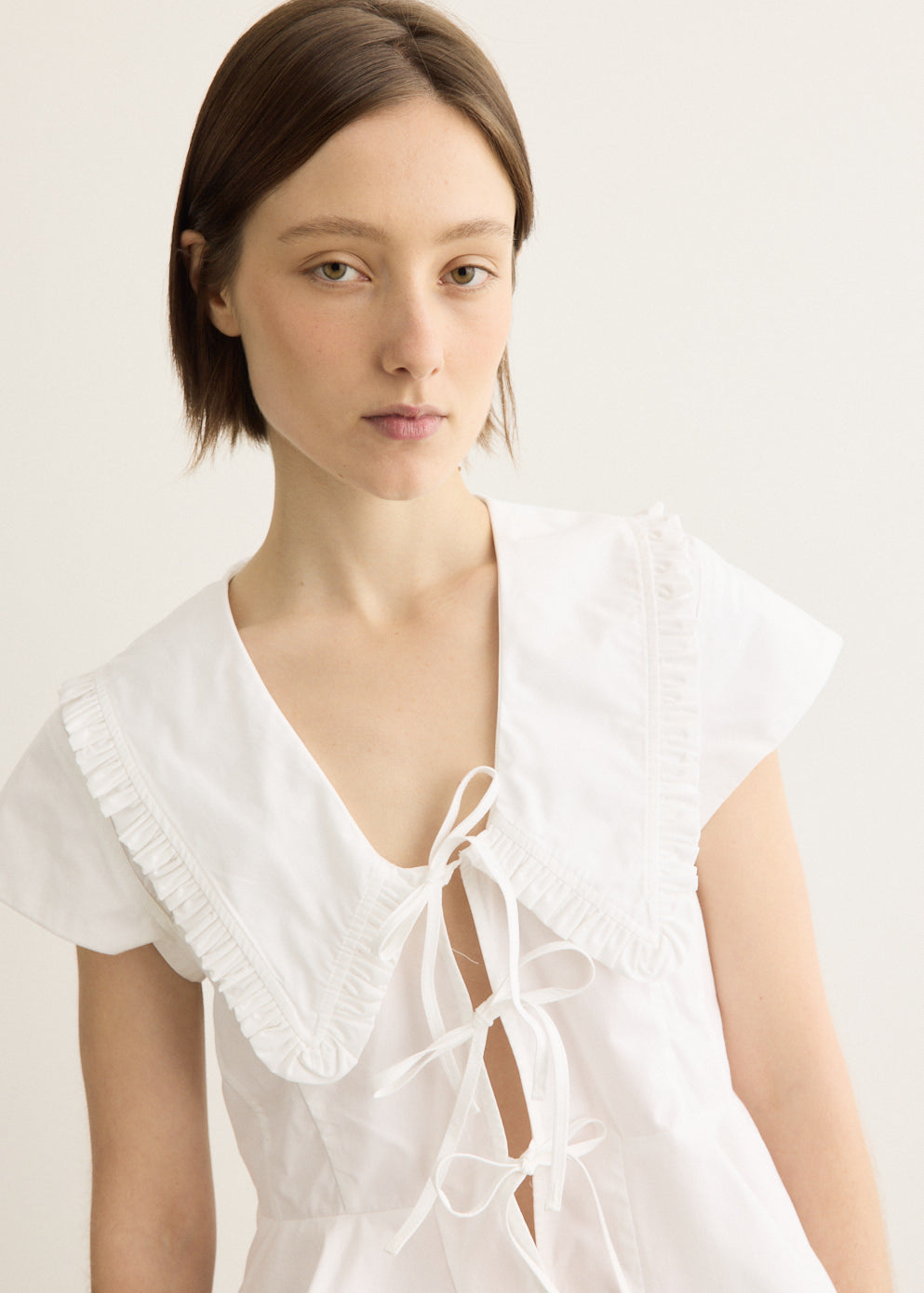 Regenerative Cotton Poplin Collar Blouse