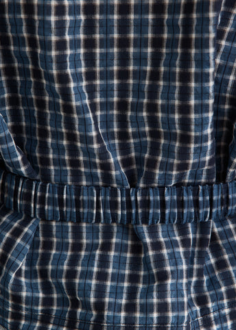 Check Curves Hem Shirt