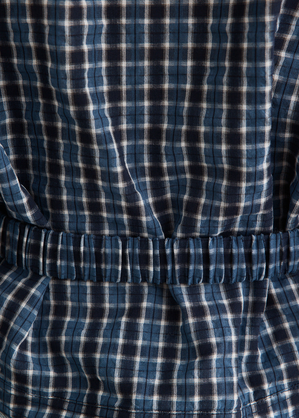Check Curves Hem Shirt