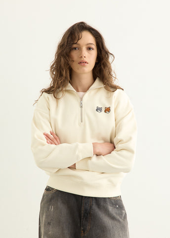 Double Fox Head Half Zip Comfort Sweatshirt