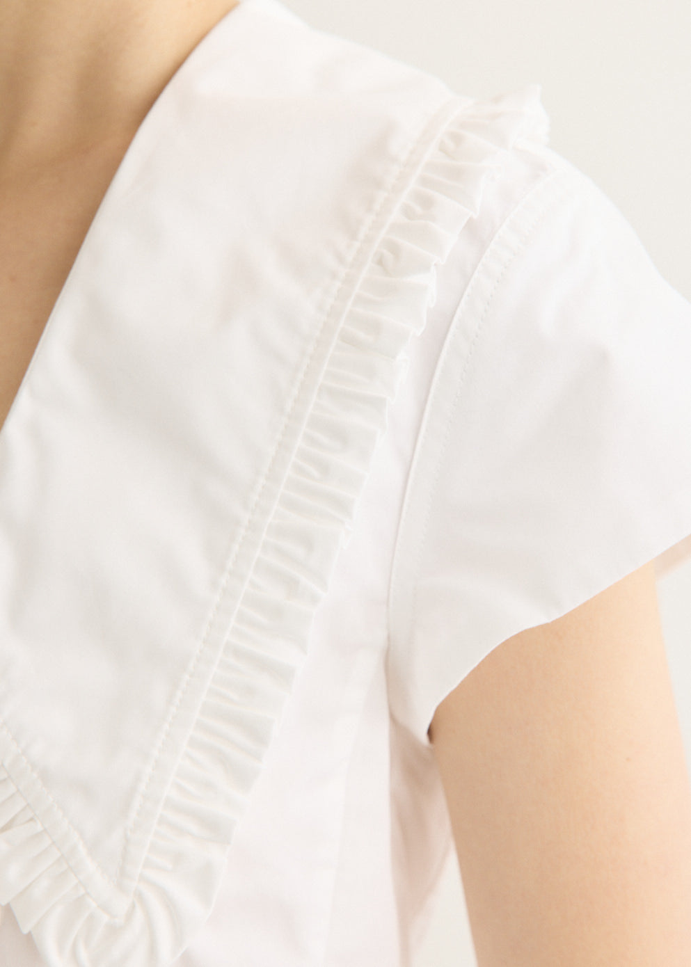 Regenerative Cotton Poplin Collar Blouse