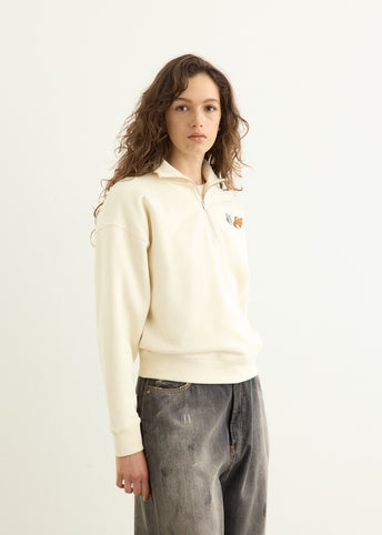 Double Fox Head Half Zip Comfort Sweatshirt