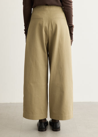 Deep Pleat Volume Ankle Crop Pants