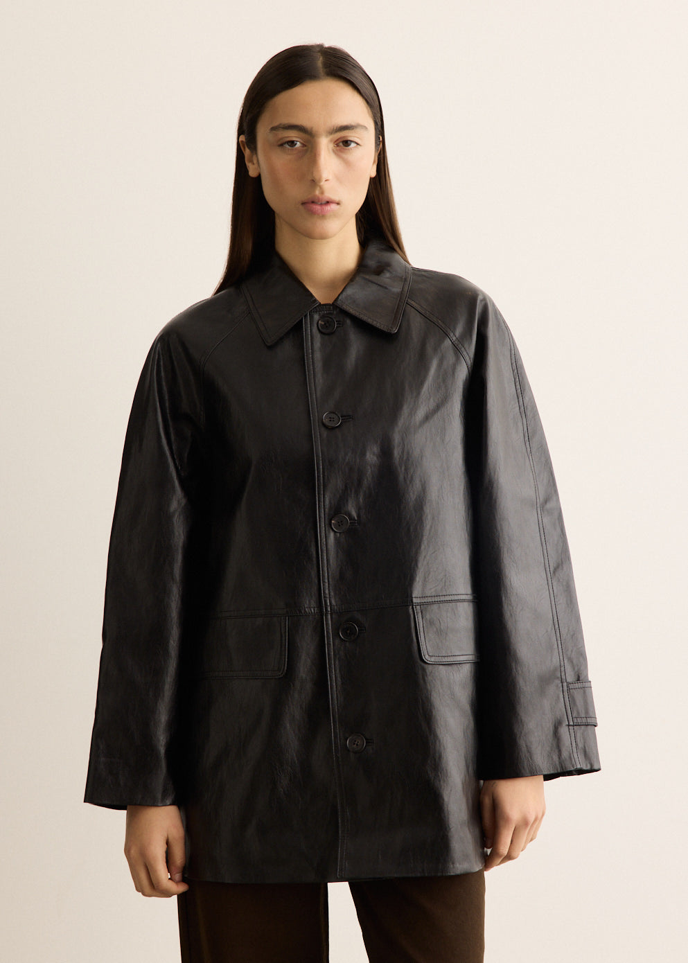 Unisex Lily Faux-Leather Half Jacket