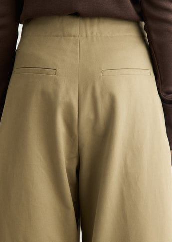 Deep Pleat Volume Ankle Crop Pants