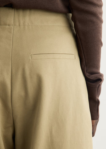 Deep Pleat Volume Ankle Crop Pants