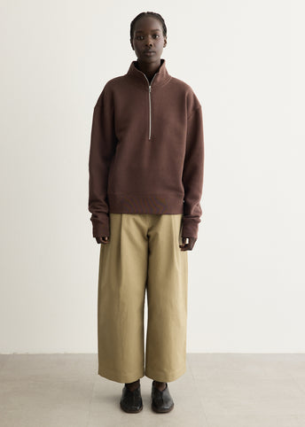 Deep Pleat Volume Ankle Crop Pants