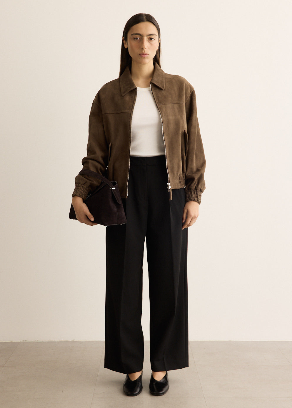 Double Pleated Wide Pants