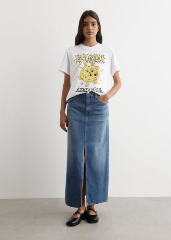 Basic Jersey Yellow Bunny Relaxed T-Shirt