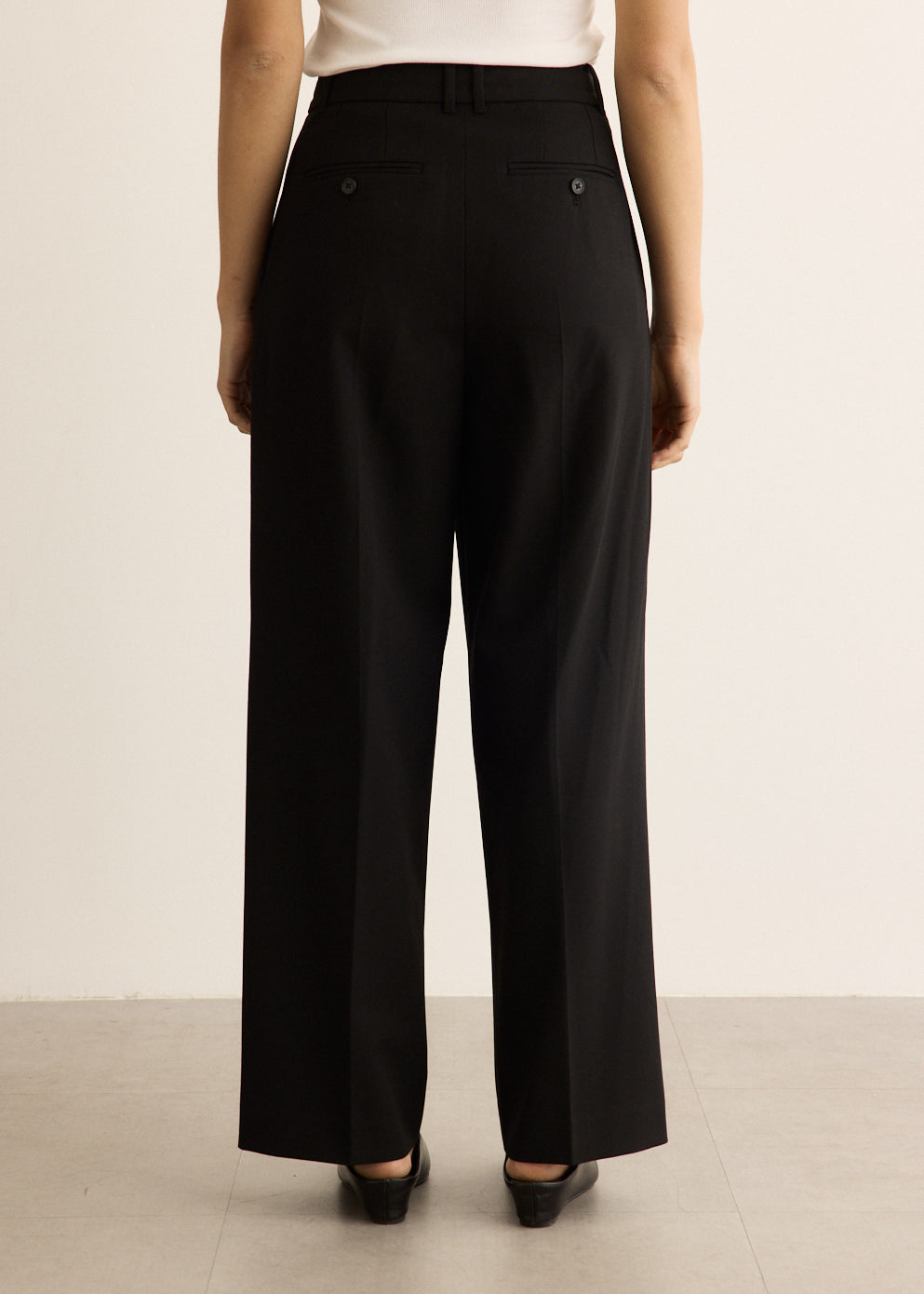 Double Pleated Wide Pants