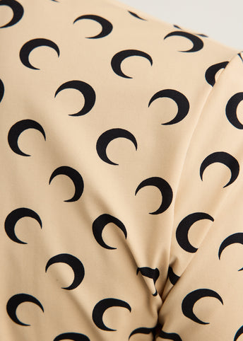 Moon Printed Jersey Short Sleeve Crewneck Top
