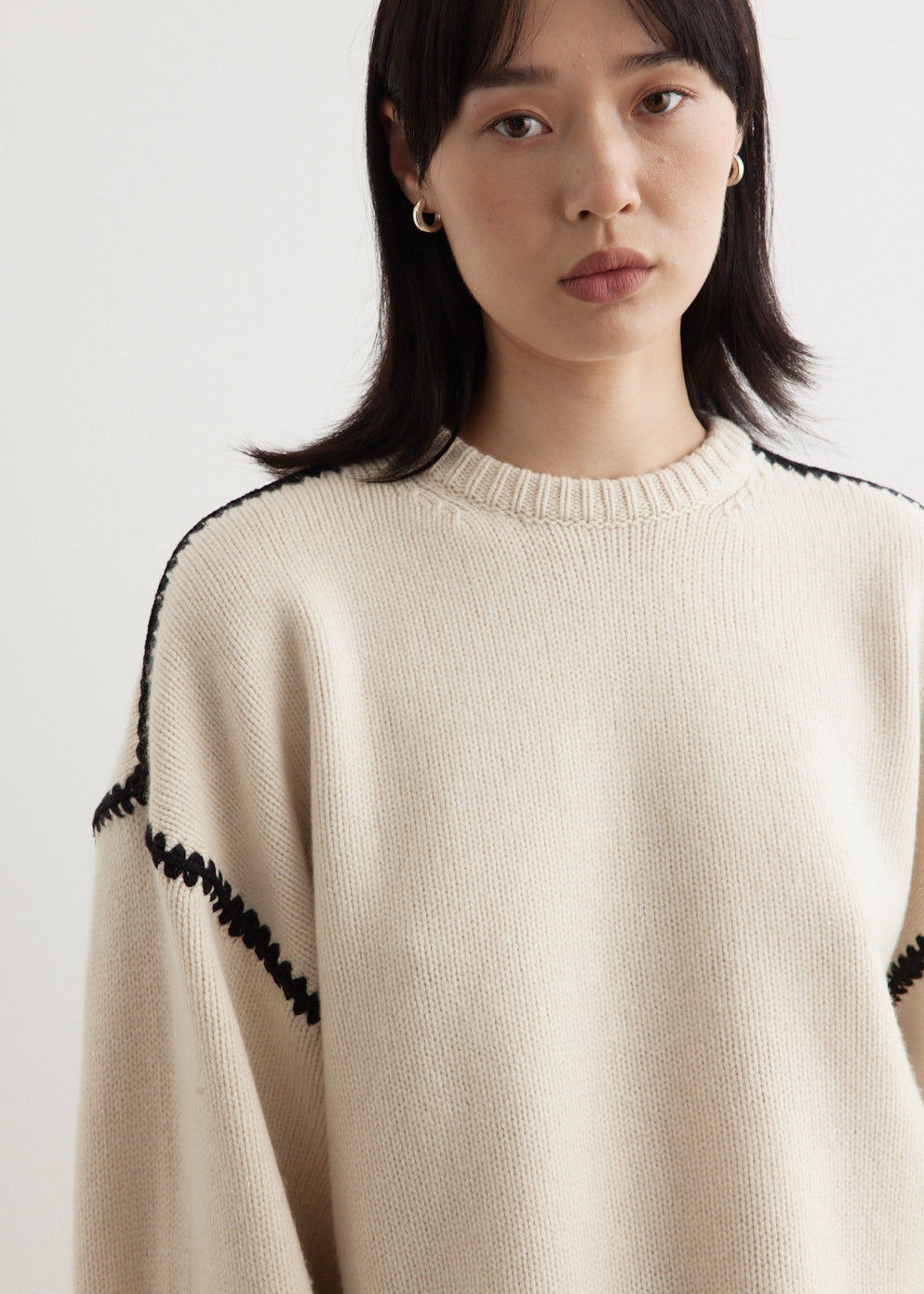 Embroidered Wool Cashmere Knit